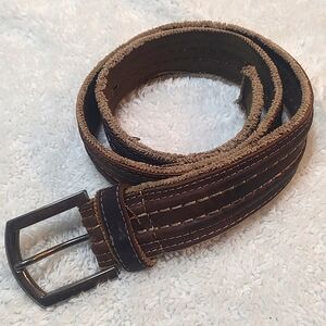 Men's 32" Genuine Leather & Canvas Belt BKE
